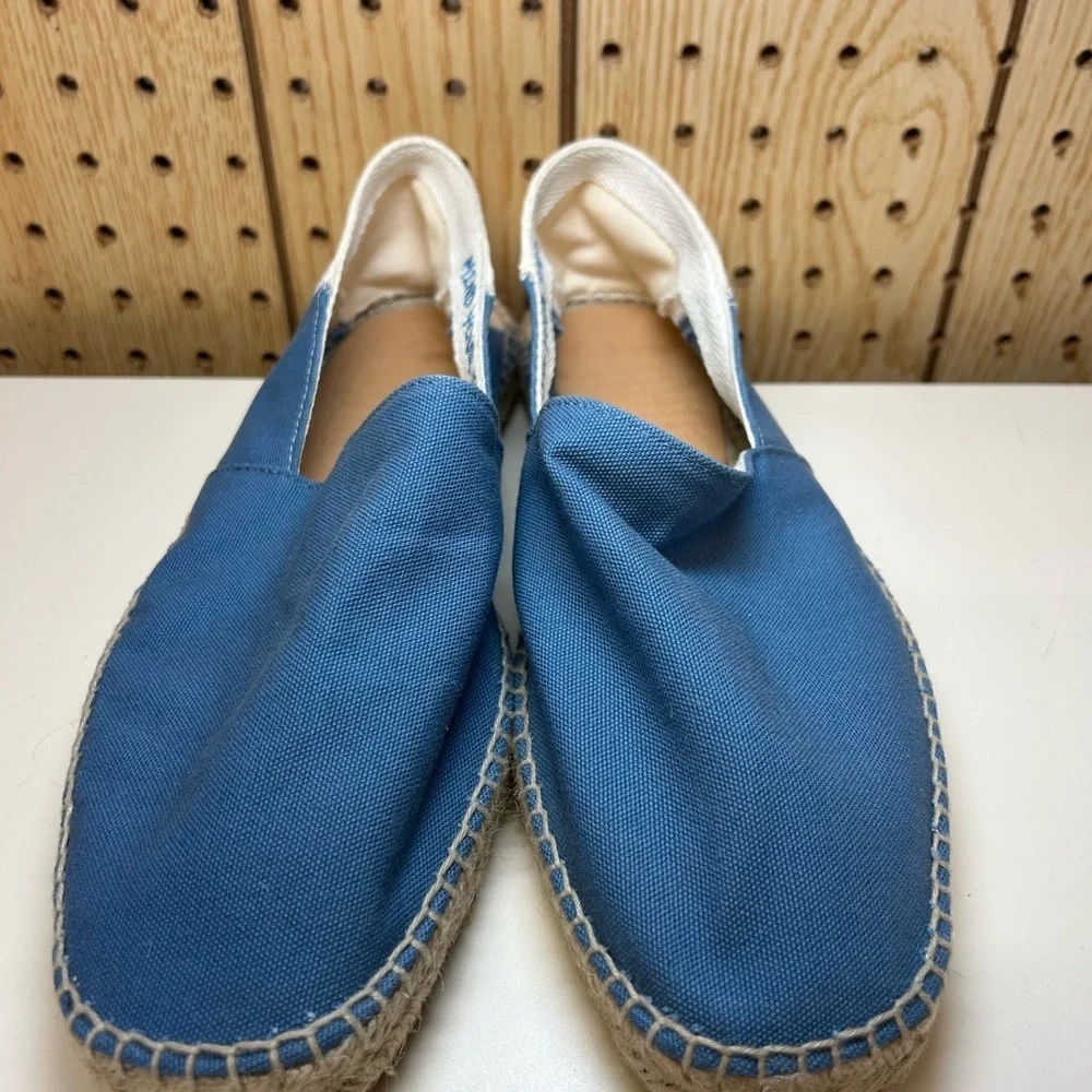 Castañer Blue Canvas Espadrille Slip-Ons